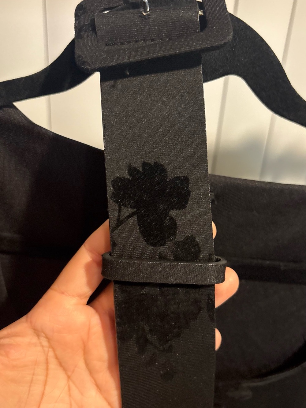 City Chic Black Flocked Floral Midi Dress - Picture 2 of 10
